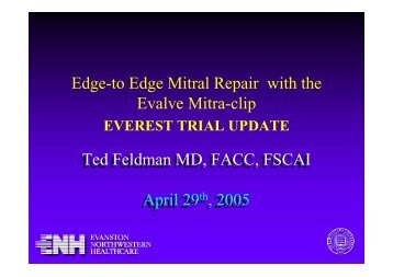 Edge-to Edge Mitral Repair with the Evalve Mitra ... - summitMD.com