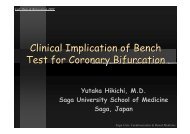 Clinical Implication of Bench Test for Coronary ... - summitMD.com