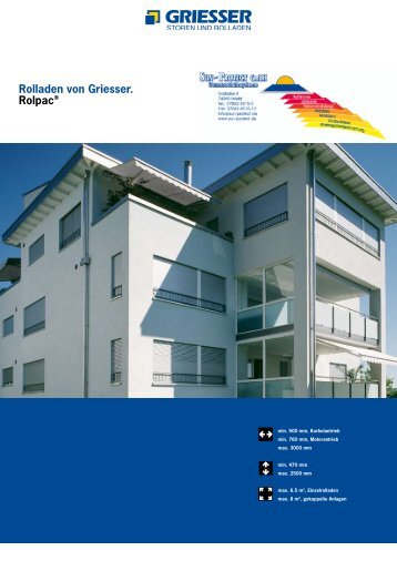 Rolladen von Griesser. Rolpac® - Sun-Protect GmbH