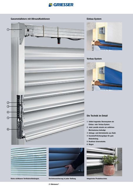 Lamellenstoren von Griesser. Metalunic® - V. Proietto GmbH