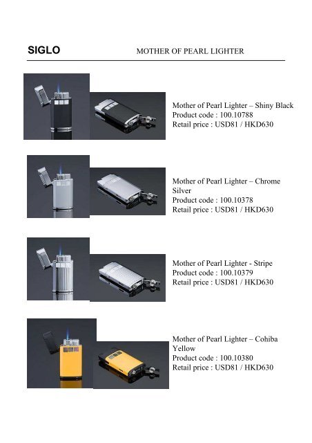 siglo accessories catalogue 2011 hk market - The Sun And The Moon.