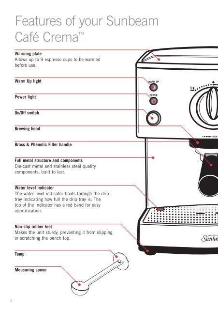 15 BAR Pump espresso machine - Sunbeam