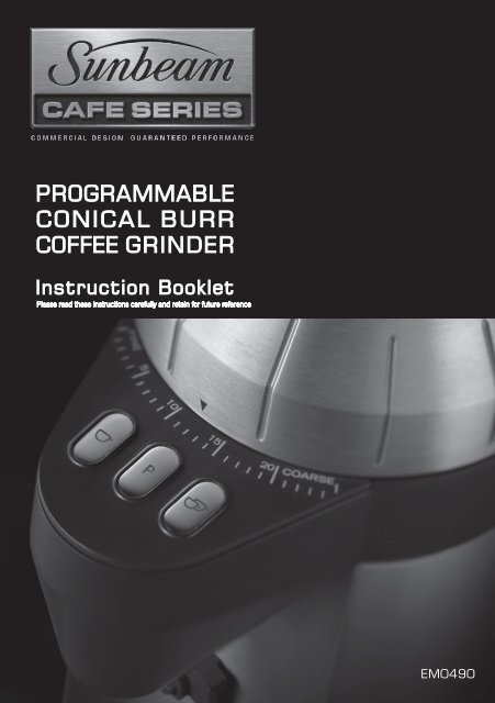 PROGRAMMABLE CONICAL BURR COFFEE 