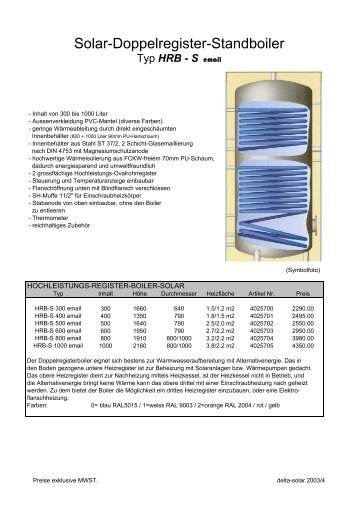 HRB-S-email 300 - 1000 Liter - Delta Solar GmbH