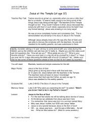 Lesson 1 - Jesus at the Temple (at age 12) - Sunday School Center