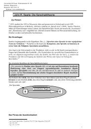 Referat Wittgenstein - Searle. Vergleich der ... - Sunderhaus.de