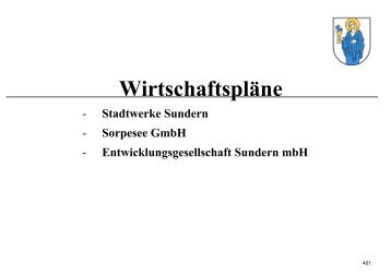 WirtschaftsplÃ¤ne - Sundern