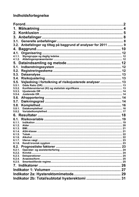 Dansk Hysterektomi og Hysteroskopi Database - DSOG