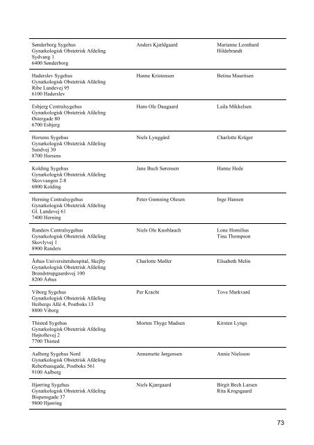 Dansk Hysterektomi og Hysteroskopi Database - DSOG