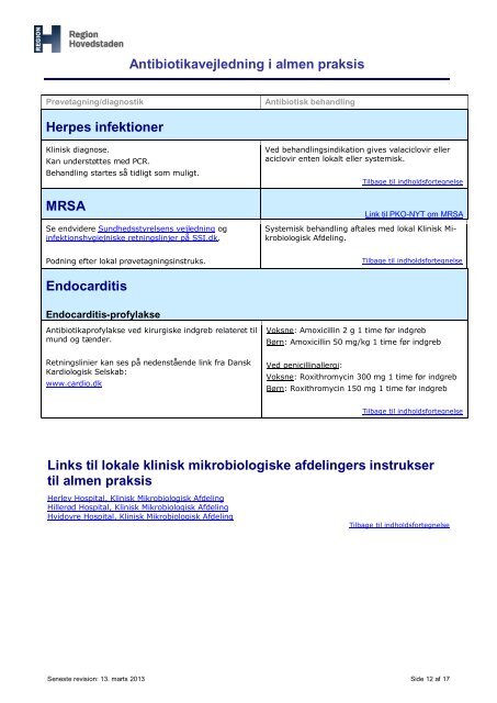 Antibiotikavejledning i almen praksis - Sundhed.dk