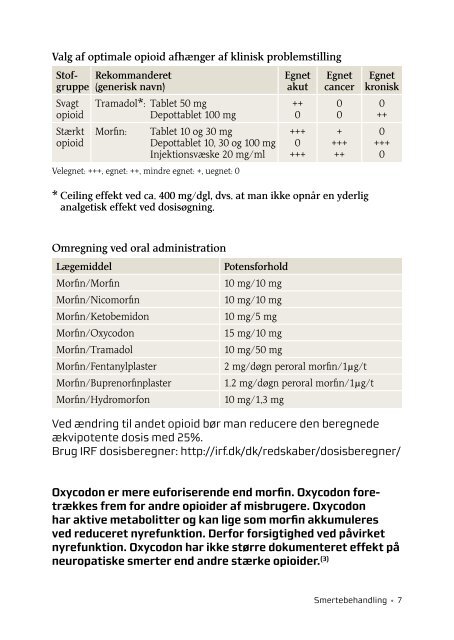 Smertebehandling â vejledning for - Sundhed.dk