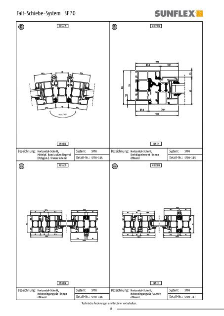 Technische Dokumentation - Sunflex Aluminium-Systeme GmbH