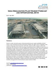  JSB Market Research: India Desalination Plant Market Forecast and Opportunities, 2019