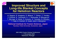 Improved Structure and Long-life Blanket Concepts for ... - SUNIST