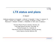 The Lithium Tokamak eXperiment (LTX) â Status and Plans - SUNIST