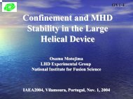 Confinement and MHD stability in the Large Helical Device - SUNIST