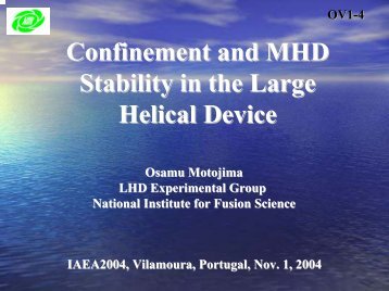 Confinement and MHD stability in the Large Helical Device - SUNIST