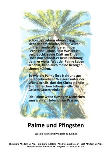 Die Palme und Pfingsten - Chrischona Gemeinde Affoltern