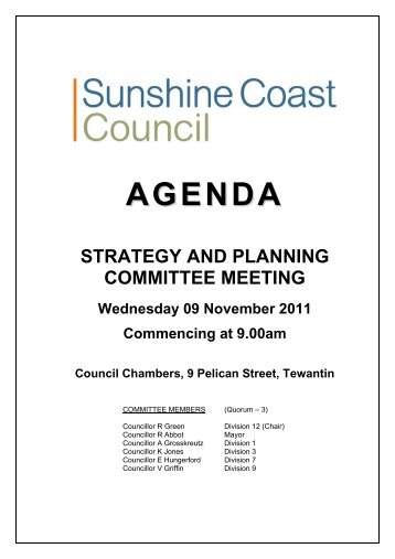 TABLE OF CONTENTS - Sunshine Coast Council