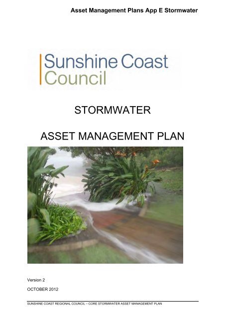 stormwater asset management plan - Sunshine Coast Council
