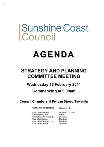 AGENDA - Sunshine Coast Council