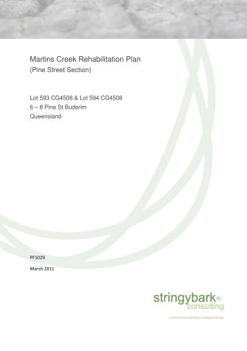 Martins Creek Rehabilitation Plan - Sunshine Coast Council ...