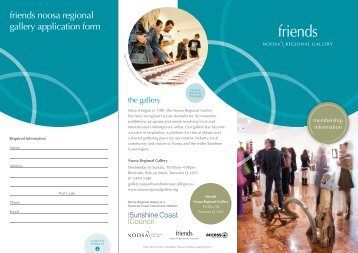 friends noosa regional gallery application form - Sunshine Coast ...