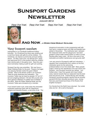 Sunsport Newsletter January 2012 - Sunsport Gardens