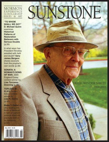 MORMON - Sunstone Magazine