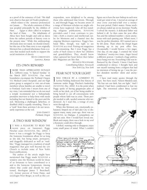 the stigma of early return the stigma of early return - Sunstone ...