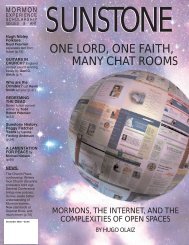 ONE LORD, ONE FAITH, MANY CHAT ROOMS - Sunstone Magazine