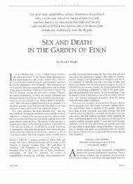 SEX AND DEATH IN THE GARDEN OF EDEN - Sunstone Magazine