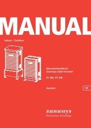 Manual PT-Serie - Sunways AG