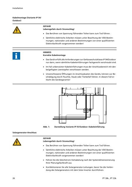 Manual PT-Serie - Sunways AG