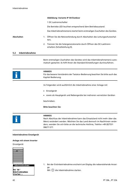 Manual PT-Serie - Sunways AG