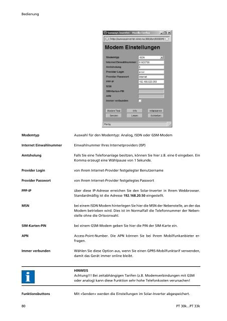 Manual PT-Serie - Sunways AG