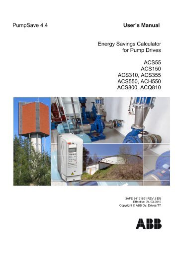 PumpSave 4.4 User's Manual Energy Savings Calculator for Pump ...