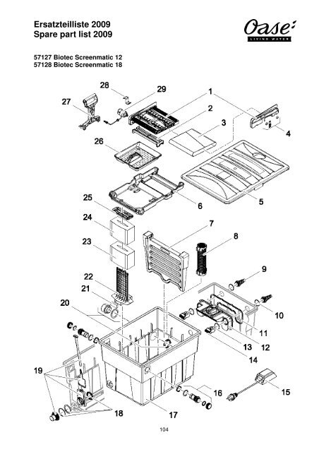 Ersatzteilliste 2009 Spare part list 2009