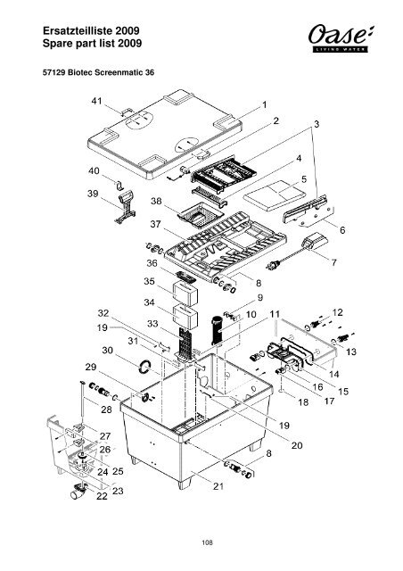 Ersatzteilliste 2009 Spare part list 2009