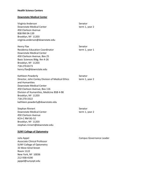 2012-2013 Directory - State University of New York