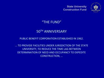 Construction Fund Update - State University of New York