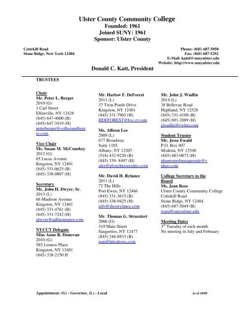 DIRECTORY - The State University of New York