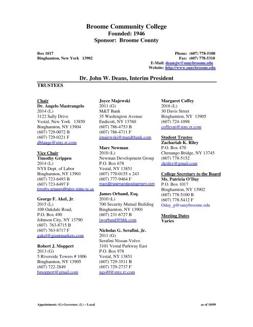 DIRECTORY - The State University of New York