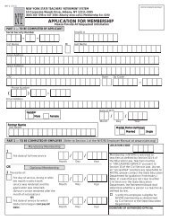 Application - NYS Teachers' Retirement System