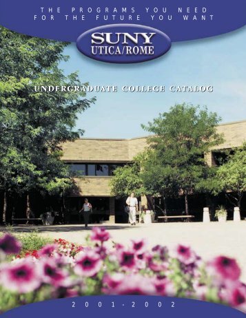 undergraduate college catalog - SUNY Institute of Technology