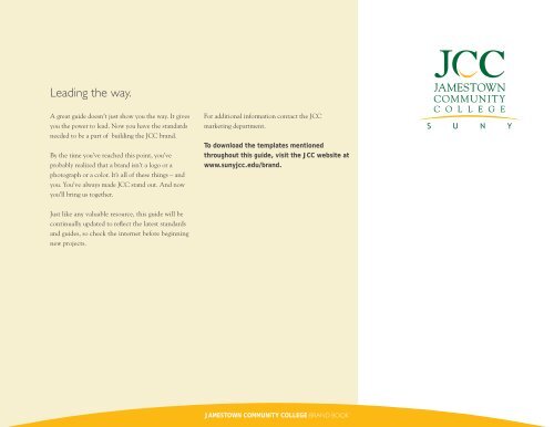 JCC Brand Book (PDF) - Jamestown Community College