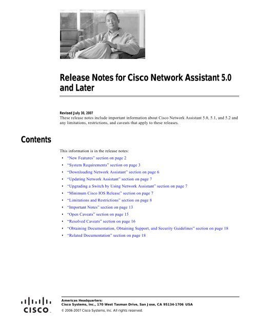 Release Notes for Cisco Network Assistant 5.0 and Later