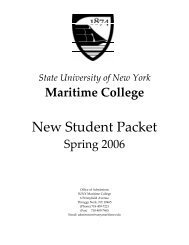 New Student Packet - Maritime College