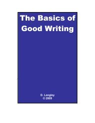 The Basics of Good Writing - SUNY Rockland Community College