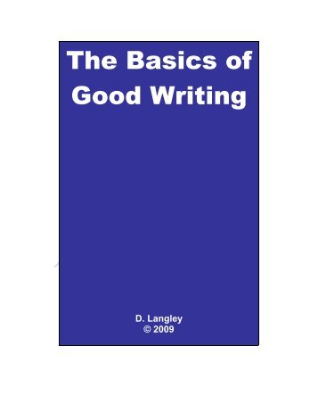 The Basics of Good Writing - SUNY Rockland Community College